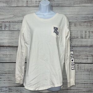 LIQUIDATION SALE White Louisiana Long Sleeve Tee | Size Small